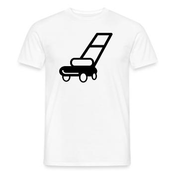 Lawn mower gardening - Men's T-Shirt - white - Front - AI Model Male 178 dark (178cm)