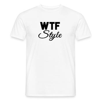 wtf Style - Männer T-Shirt - Weiß - Vorne - AI Model Male 178 dark (178cm)