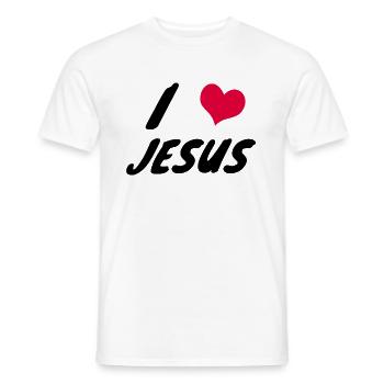 i love jesus - Männer T-Shirt - Weiß - Vorne - AI Model Male 178 dark (178cm)