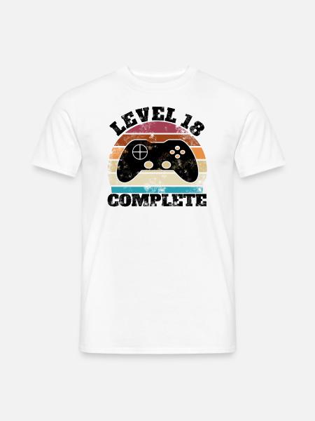 18 Geburtstag Geschenk Gamer Gaming Geschenkidee - Männer T-Shirt - Weiß