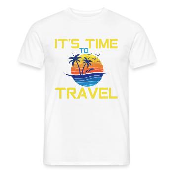 Voyage aventure cadeau de vacances - T-shirt homme - blanc - Devant - AI Model Male 178 dark (178cm)