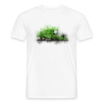 Combine harvester harvest farmer farmer - Men's T-Shirt - white - Front - AI Model Male 178 dark (178cm)