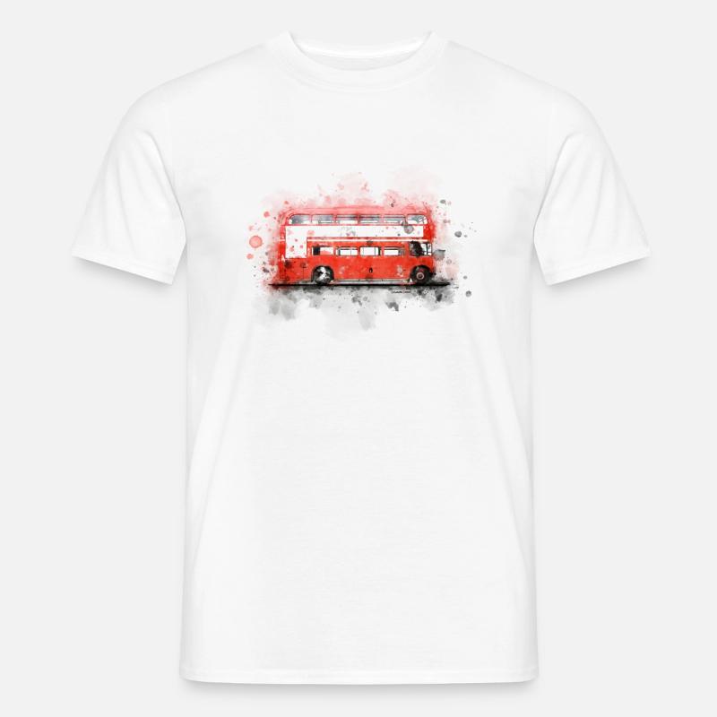 London bus double decker british UK - Men’s T-shirt - white