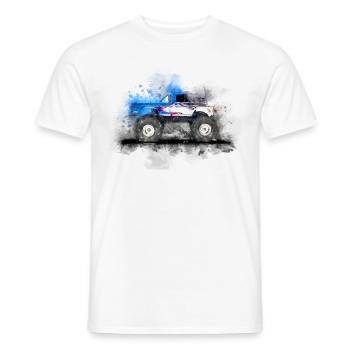 Monster truck USA Motorsport Nascar Big truck car - Men's T-Shirt - white - Front - AI Model Male 178 dark (178cm)