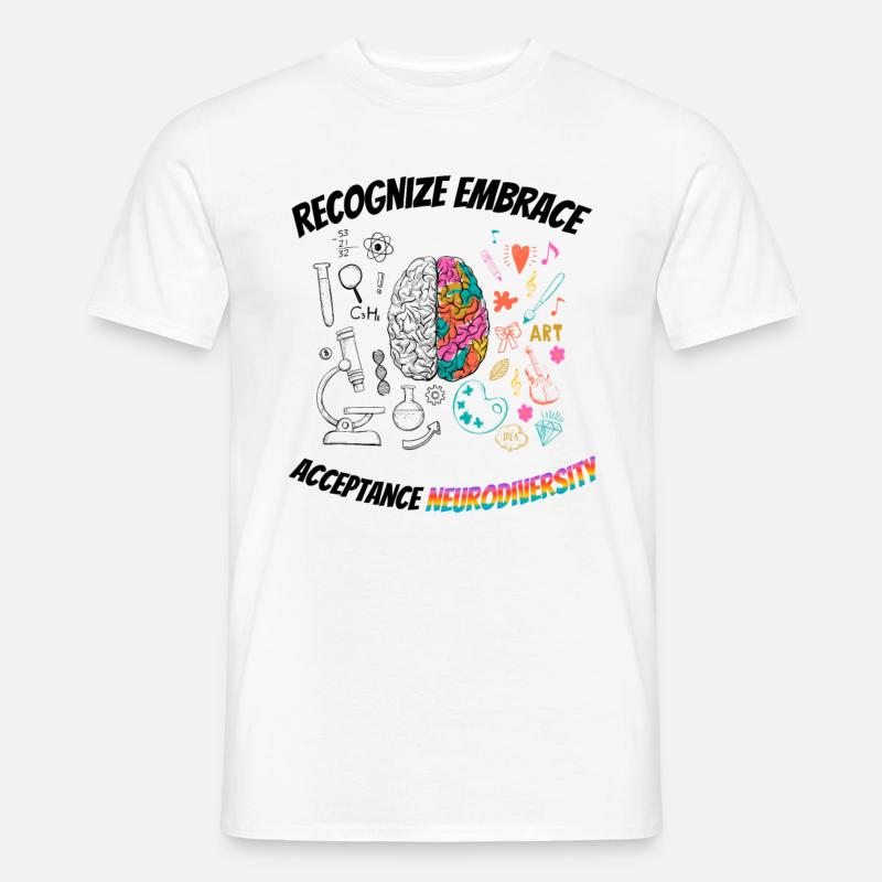 recognize embrace acceptance Neurodiversity - Männer T-Shirt - Weiß