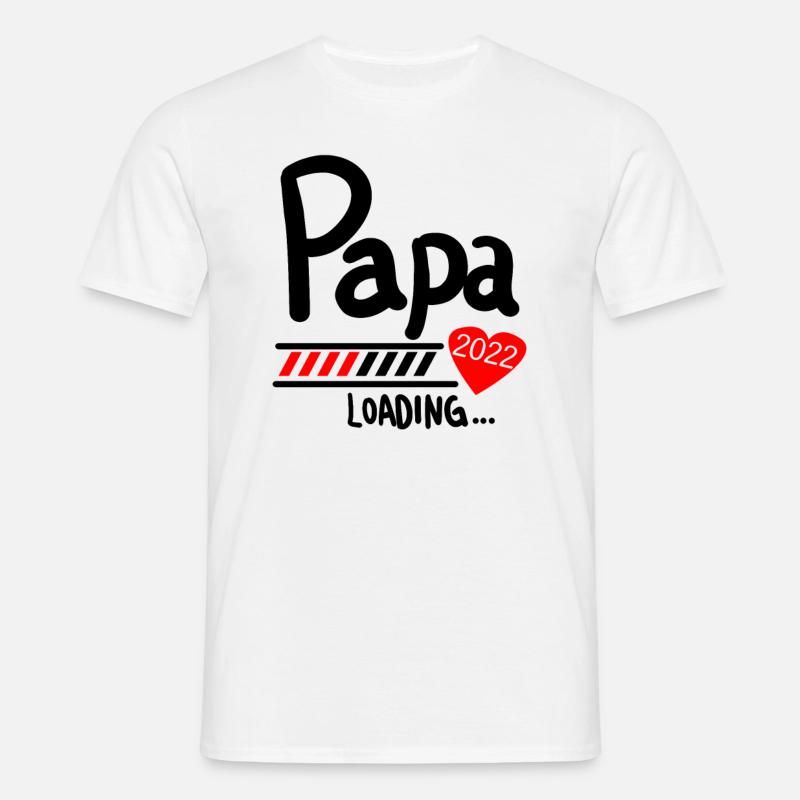 Papa Loading 2022 - Männer T-Shirt - Weiß