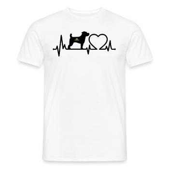 Chien ukrainien Patron Pulse Ukrainien - T-shirt homme - blanc - Devant - AI Model Male 178 dark (178cm)