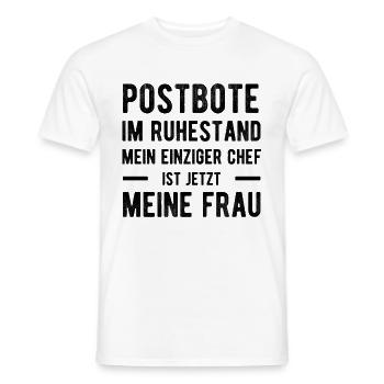 Postbote Witziger Spruch - Männer T-Shirt - Weiß - Vorne - AI Model Male 178 dark (178cm)