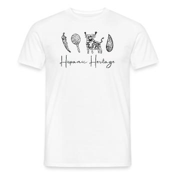 Hispanic Heritage Spanish lettering Carrida - Men's T-Shirt - white - Front - AI Model Male 178 dark (178cm)