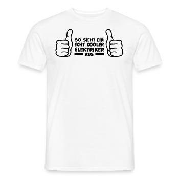 Elektriker Statement Lustiger Spruch - Männer T-Shirt - Weiß - Vorne - AI Model Male 178 dark (178cm)