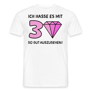 30 Jahre Gratulieren Geburtstagsgruß - Männer T-Shirt - Weiß - Vorne - AI Model Male 178 dark (178cm)