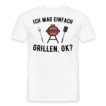 Grillen Grill Lustiger Spruch Sommerzeit - Männer T-Shirt - Weiß - Vorne - AI Model Male 178 dark (178cm)