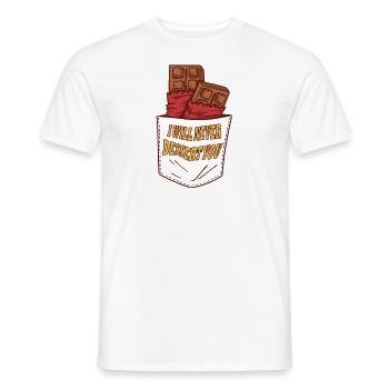 Je ne serai jamais votre dessert sucré au chocolat - T-shirt homme - blanc - Devant - AI Model Male 178 dark (178cm)