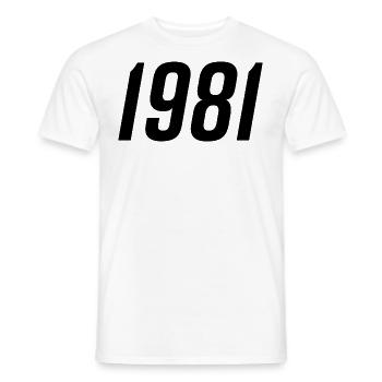 1981 Geburtsjahr Geburtstag - Männer T-Shirt - Weiß - Vorne - AI Model Male 178 dark (178cm)