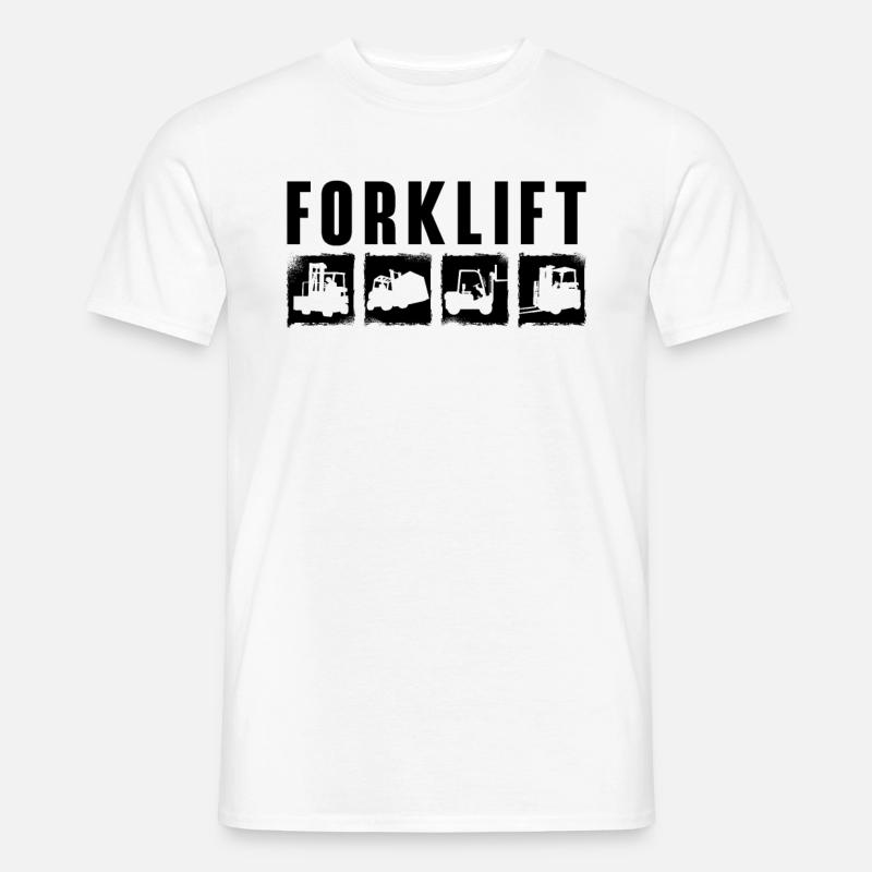Staplerfahrer Stapler Gabelstapler Geschenkidee - Männer T-Shirt - Weiß