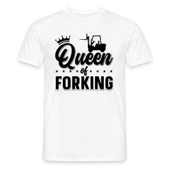 Gabelstapler Stapler Staplerfahrer Geschenkidee - Männer T-Shirt - Weiß - Vorne - AI Model Male 178 dark (178cm)