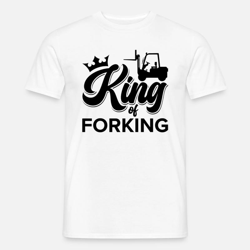 Gabelstapler Stapler Staplerfahrer Geschenkidee - Männer T-Shirt - Weiß