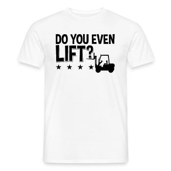 Gabelstapler Staplerfahrer Stapler Geschenkidee - Männer T-Shirt - Weiß - Vorne - AI Model Male 178 dark (178cm)