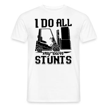 Staplerfahrer Lager Gabelstapler Geschenkidee - Männer T-Shirt - Weiß - Vorne - AI Model Male 178 dark (178cm)