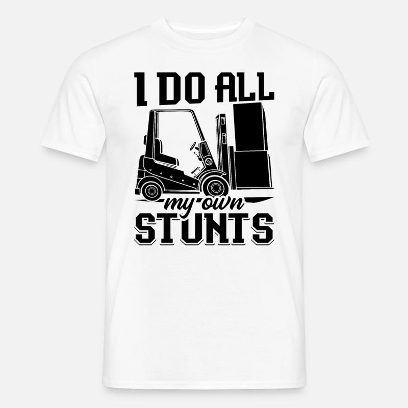 Staplerfahrer Lager Gabelstapler Geschenkidee - Männer T-Shirt - Weiß