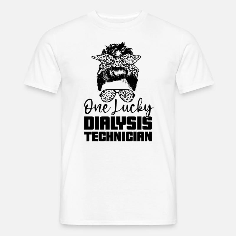 Dialysetechniker Nephrologie Dialyse Geschenkidee - Männer T-Shirt - Weiß