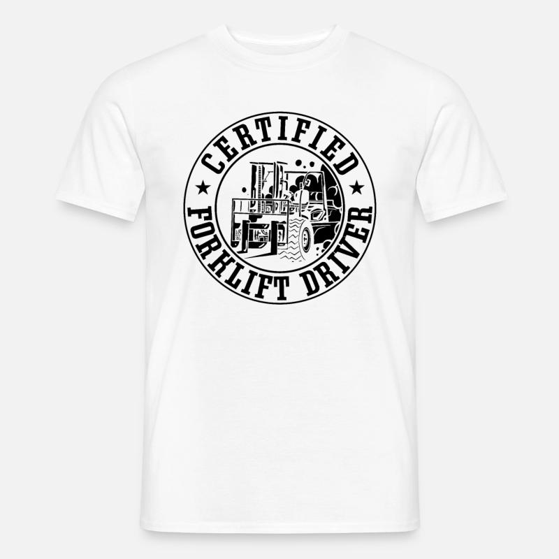 Staplerfahrer Stapler Gabelstapler Geschenkidee - Männer T-Shirt - Weiß
