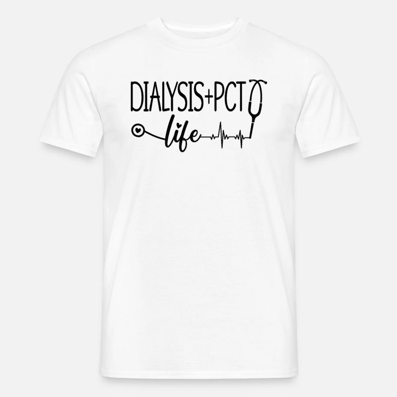 Dialyse Dialysetechniker Nephrologie Geschenkidee - Männer T-Shirt - Weiß