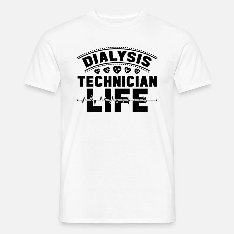 Nephrologie Dialyse Dialysetechniker Geschenkidee - Männer T-Shirt - Weiß