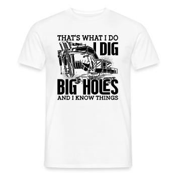 Excavatrice Ouvrier de la construction Conducteur de pelle Idée cadeau - T-shirt homme - blanc - Devant - AI Model Male 178 dark (178cm)
