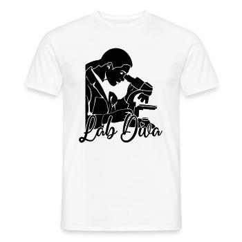 Laboratory Technician Lab Diva Science Gift Idea - Men's T-Shirt - white - Front - AI Model Male 178 dark (178cm)