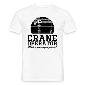 Grutier Grutier Ouvrier de la construction Idée cadeau - T-shirt homme - blanc - Devant - AI Model Male 178 dark (178cm)