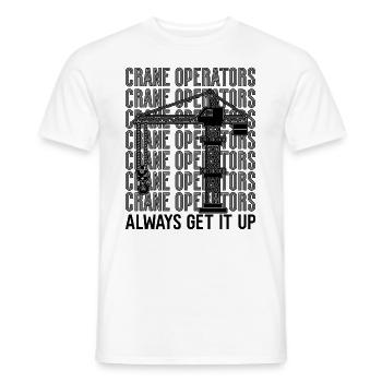 Ouvrier de la construction Grutier Grutier Idée cadeau - T-shirt homme - blanc - Devant - AI Model Male 178 dark (178cm)