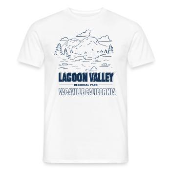 Lagoon Valley Park Vacaville City Hiking Tourism - Men's T-Shirt - white - Front - AI Model Male 178 dark (178cm)