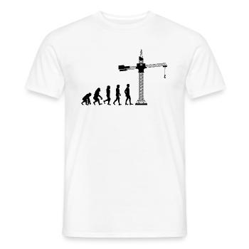 Travailleur de la construction Grue Opérateur Grutier Idée cadeau - T-shirt homme - blanc - Devant - AI Model Male 178 dark (178cm)