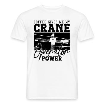 Grutier Construction Grutier Travailleur de la construction Idée cadeau - T-shirt homme - blanc - Devant - AI Model Male 178 dark (178cm)
