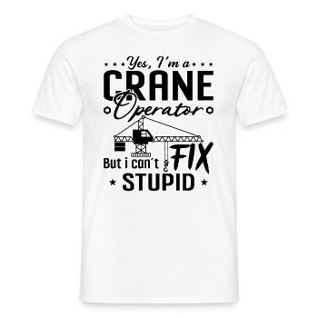 Crane Operator Construction Worker Profession Crane Gift Idea - Men's T-Shirt - white - Front - AI Model Male 178 dark (178cm)