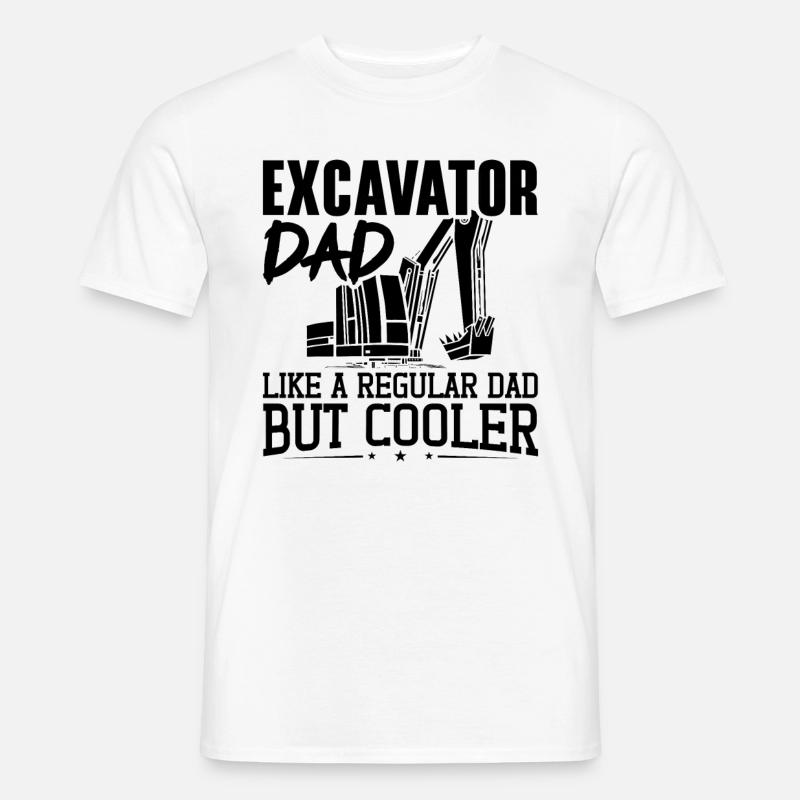 Baggern Bauarbeiter Baggerfahrer Geschenkidee - Männer T-Shirt - Weiß
