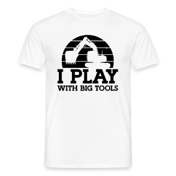 Ouvriers de la construction Excavatrices Conducteurs de pelles Idée cadeau - T-shirt homme - blanc - Devant - AI Model Male 178 dark (178cm)