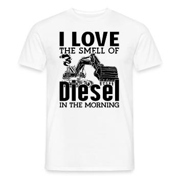Baggern Baggerfahrer Bauarbeiter Geschenkidee - Männer T-Shirt - Weiß - Vorne - AI Model Male 178 dark (178cm)