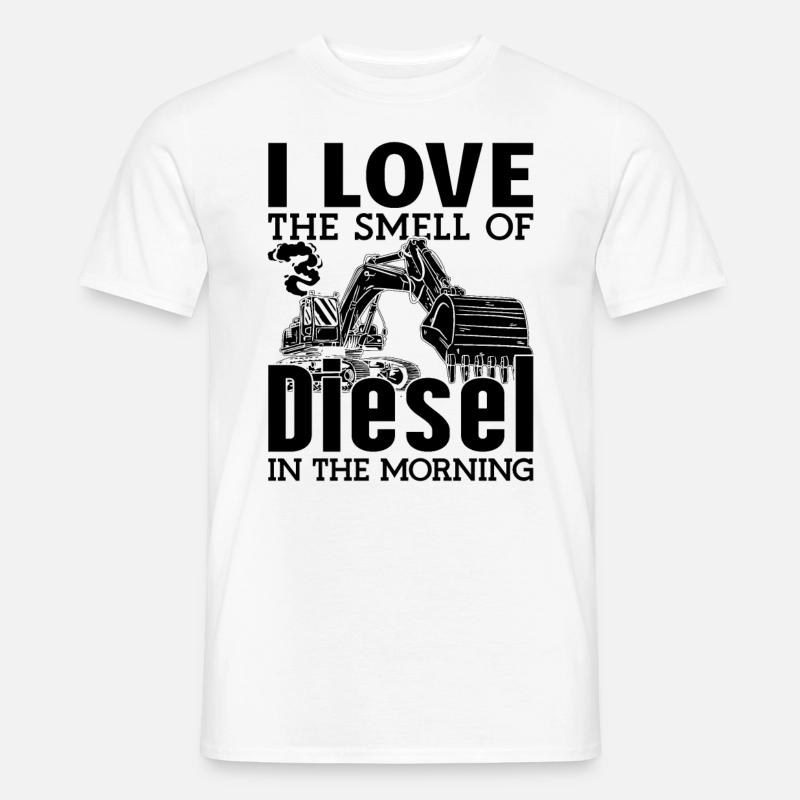 Baggern Baggerfahrer Bauarbeiter Geschenkidee - Männer T-Shirt - Weiß
