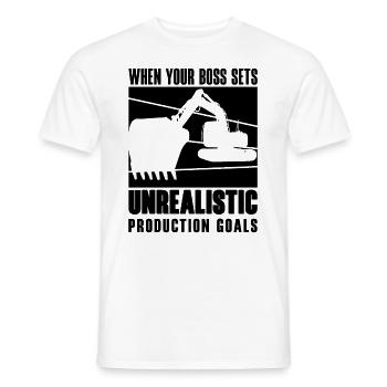 Excavator driver Excavators Excavators Workers Gift idea - Men's T-Shirt - white - Front - AI Model Male 178 dark (178cm)