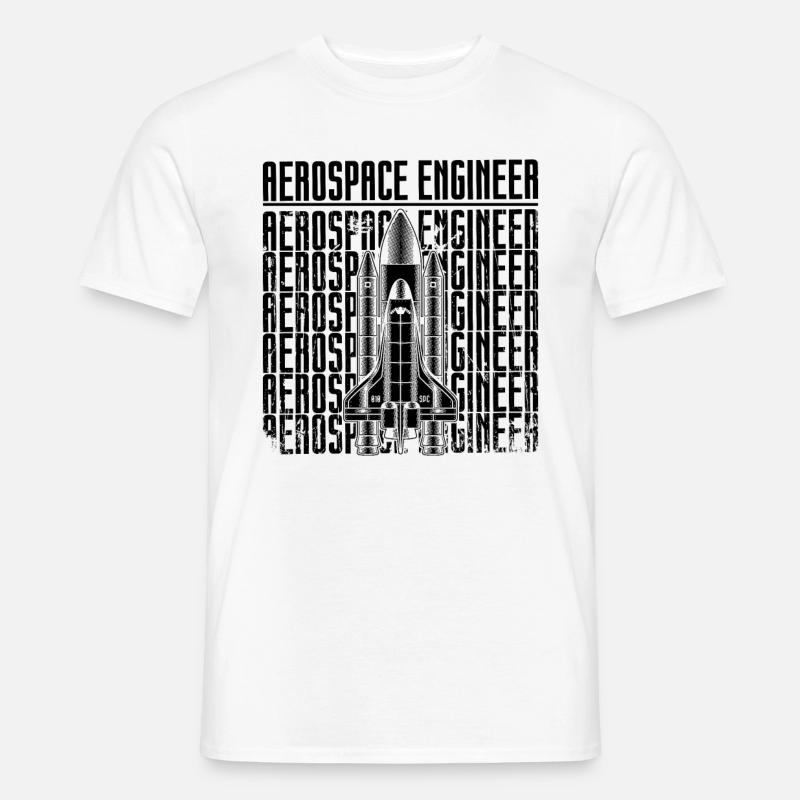 Aerospace Engineer Rocket Ship Science Space - Männer T-Shirt - Weiß