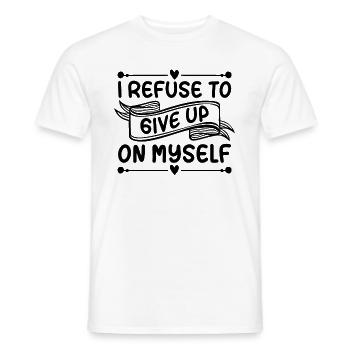 I Refuse To Give Up Mental Health Coffee Anxiety - Männer T-Shirt - Weiß - Vorne - AI Model Male 178 dark (178cm)
