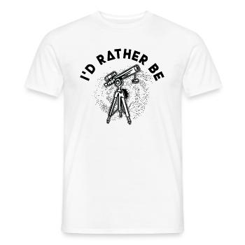 I'd Rather Be Astronomy Lover Space Stars Universe - Männer T-Shirt - Weiß - Vorne - AI Model Male 178 dark (178cm)