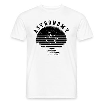 Astronomy Lovers Space Stars Universe Moon Planet - Men's T-Shirt - white - Front - AI Model Male 178 dark (178cm)