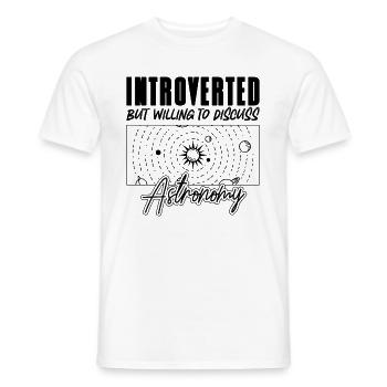 Astronomie introvertie mais volontaire Space Moon Stars - T-shirt homme - blanc - Devant - AI Model Male 178 dark (178cm)