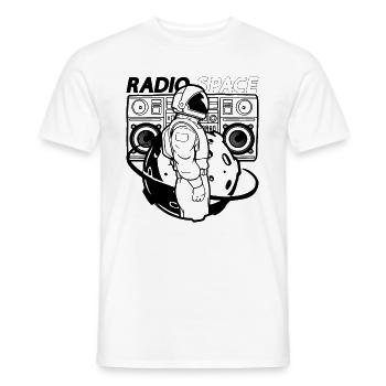 Astronomy Galaxy Music Lover Radio Space Universe - Männer T-Shirt - Weiß - Vorne - AI Model Male 178 dark (178cm)