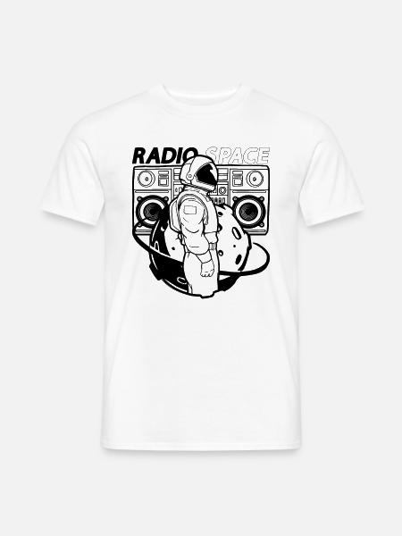 Astronomy Galaxy Music Lover Radio Space Universe - Männer T-Shirt - Weiß