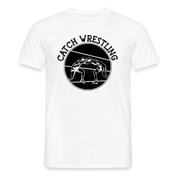 Catch Wrestling Wrestler Fight Grappling Sport - Men's T-Shirt - white - Front - AI Model Male 178 dark (178cm)