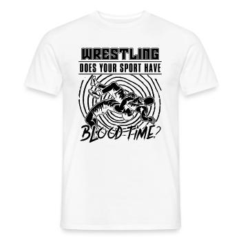 Catch Wrestling fait votre sport combattre lutteur - T-shirt homme - blanc - Devant - AI Model Male 178 dark (178cm)